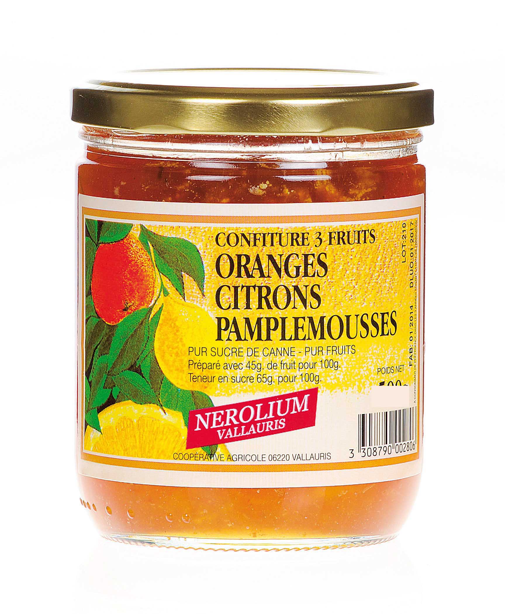 Marmalade with 3 fruits 375gr DELICATESSEN