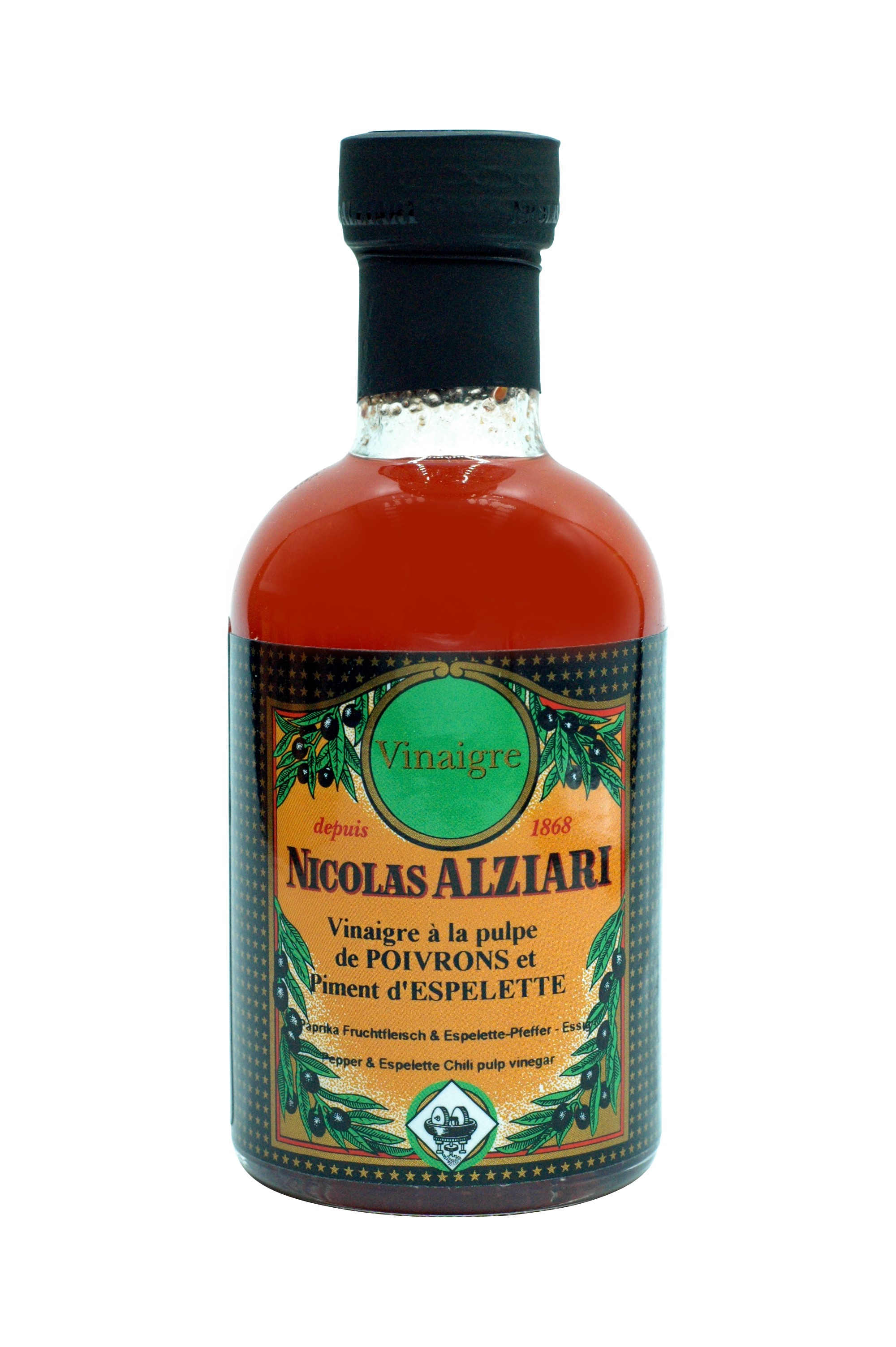 200 ml bottle Pepper & Espelette Chili pulp vinegar l
