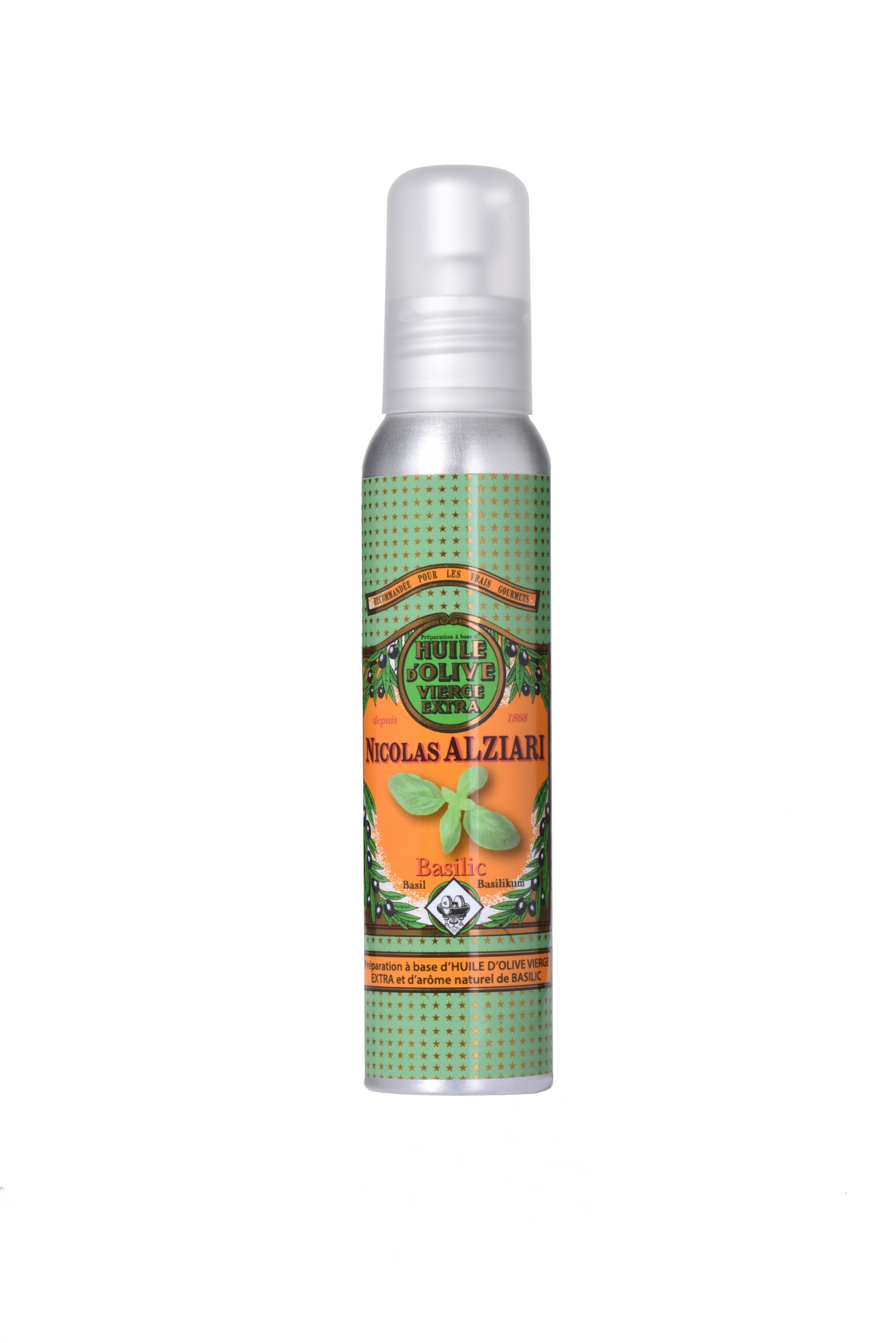 BASIL - Food preparation based on olive oil and natural aroma of BASIL 100 ml (pump bottle)