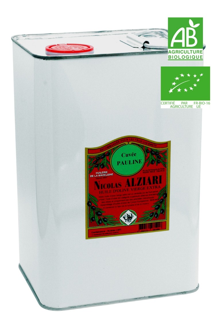 OLIVE OIL NICOLAS ALZIARI CUVÉE PAULINE 5 L - Organic*