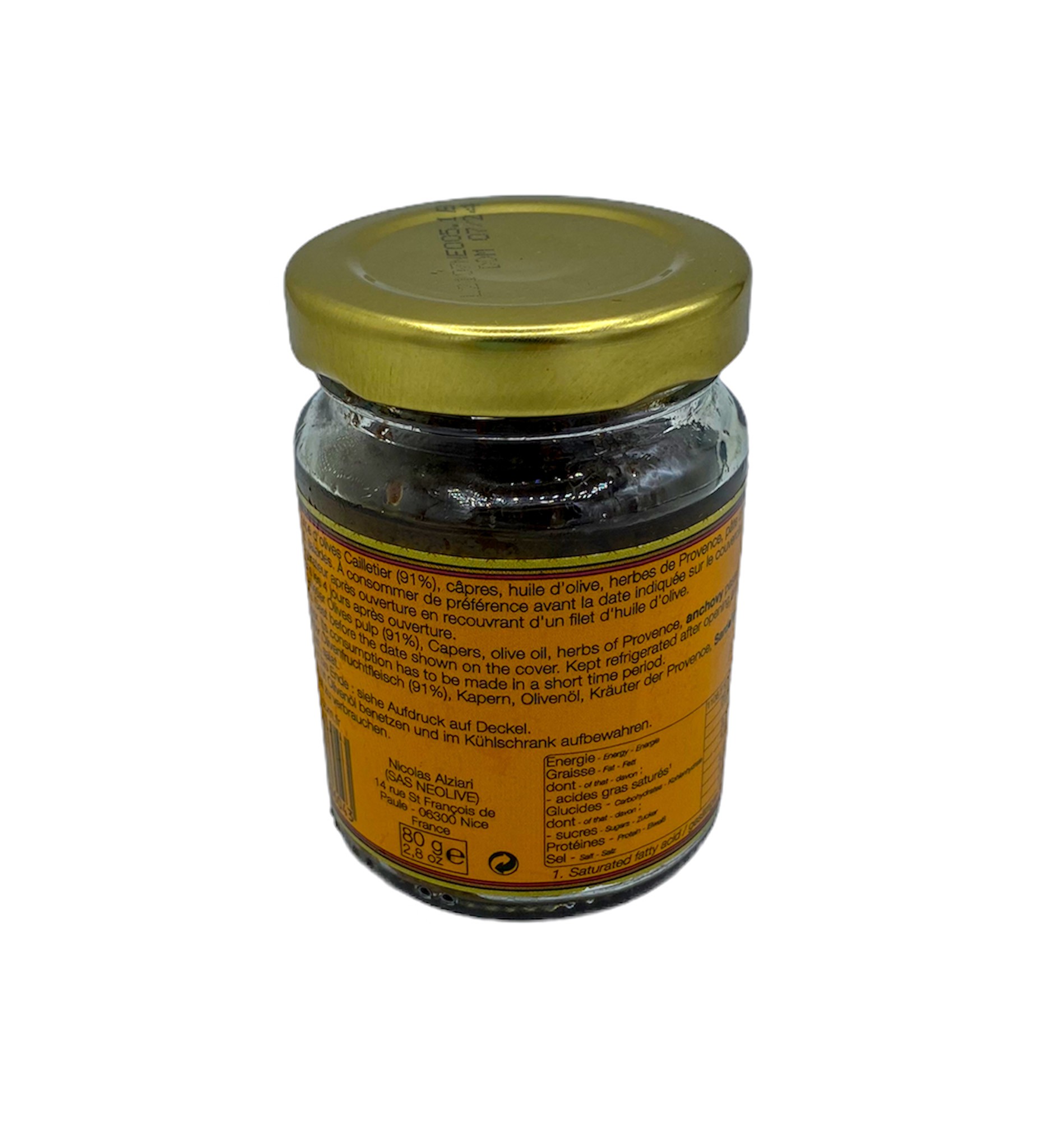 Nice olive tapenade 80g Condiments DELICATESSEN