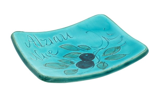 Small cups pose soap Turquoise (pottery of Vallauris)