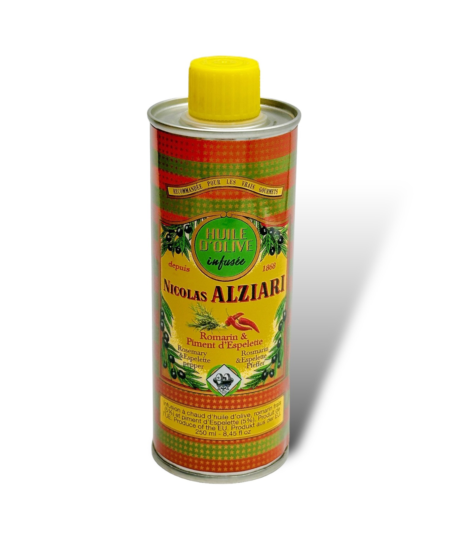 Rosemary & Espelette pepper - OLIVE OIL PREPARATION INFUSED with Rosemary & Espelette pepper 250 ML