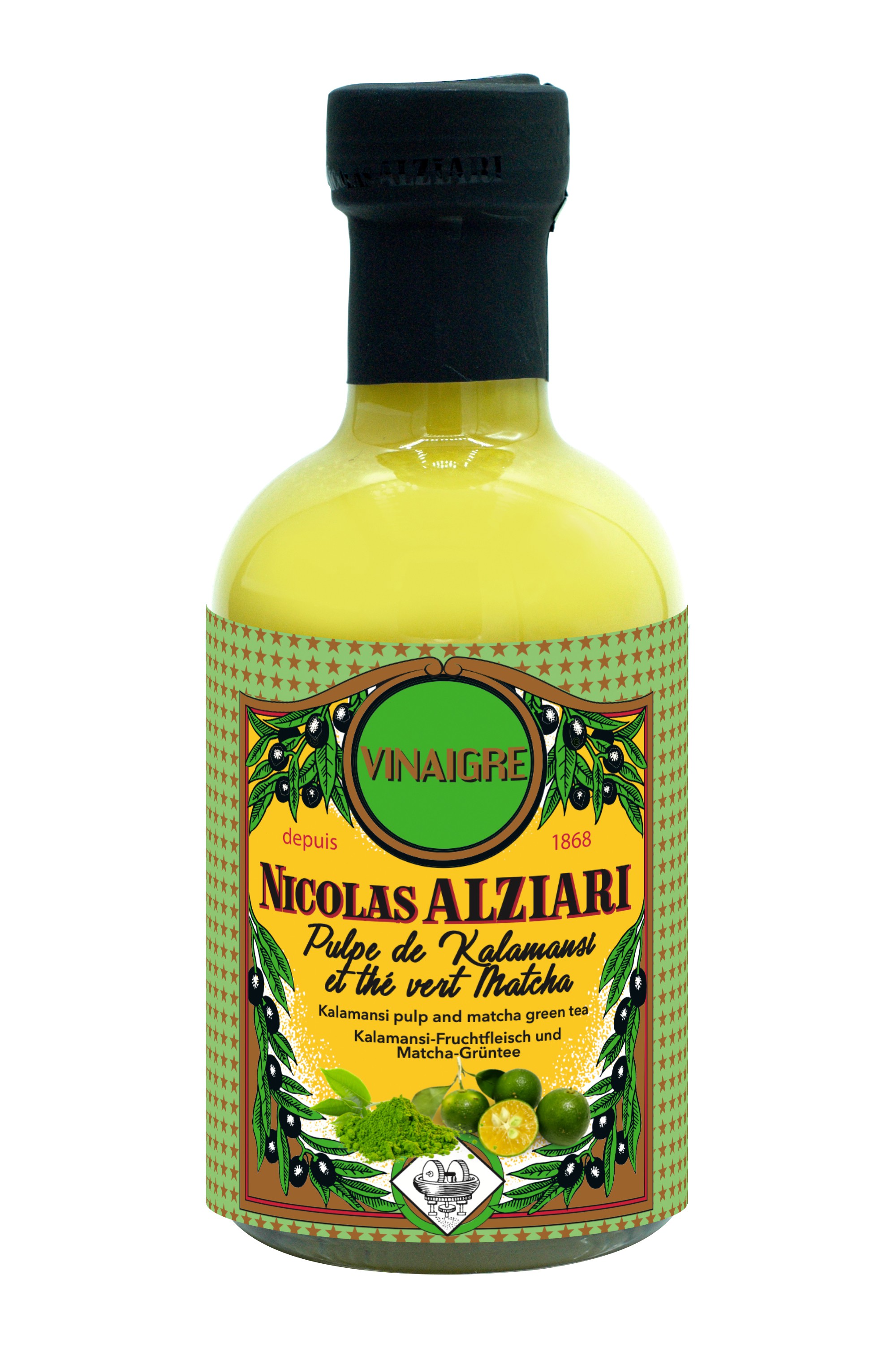 200 ml bottle Calamansi & Matcha green tea pulpe vinegar