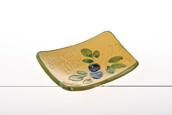 Small cups pose soap Yellow (pottery of Vallauris)