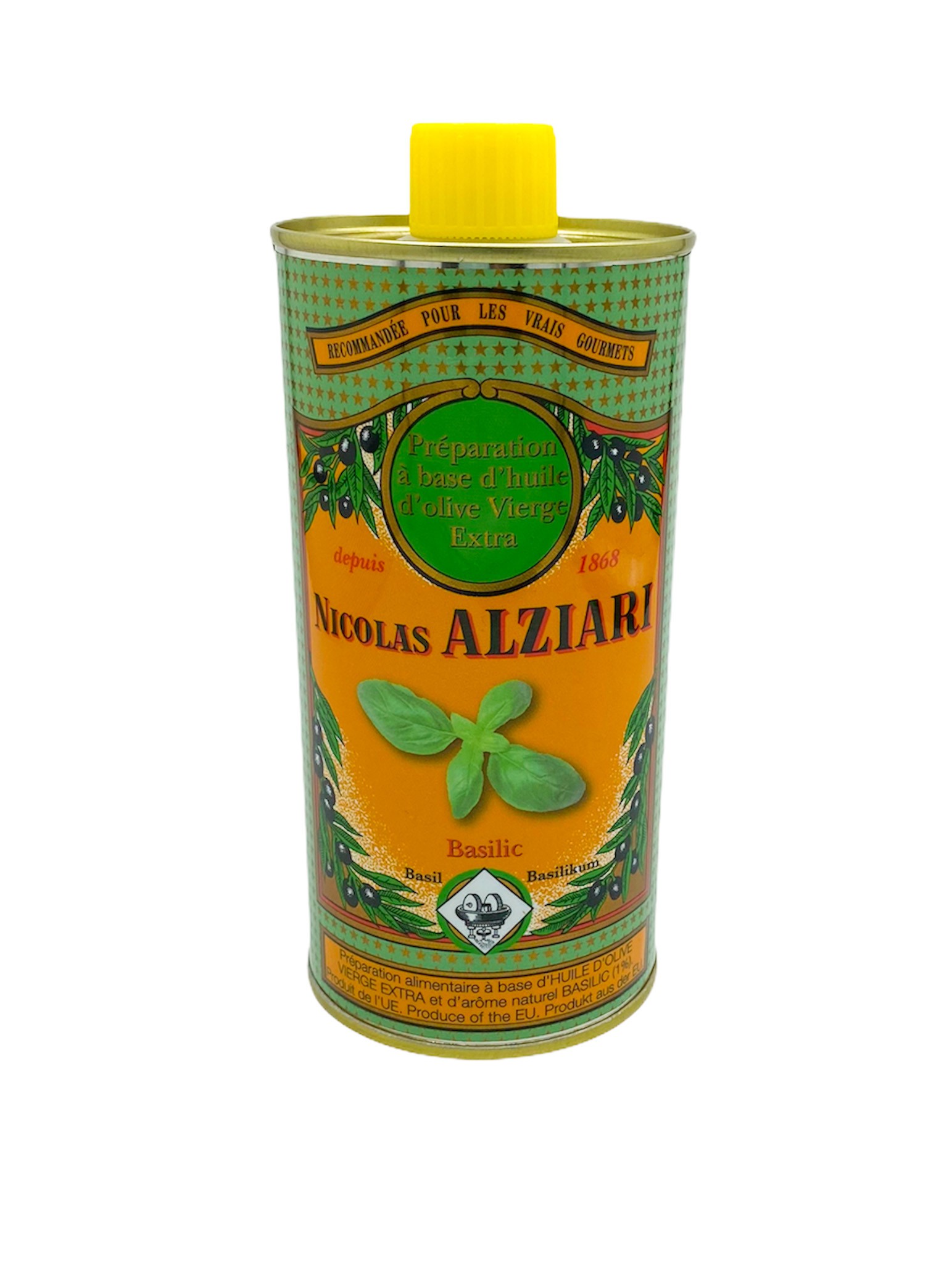 BASIL - Food preparation based on olive oil and natural aroma of BASIL 500 ml