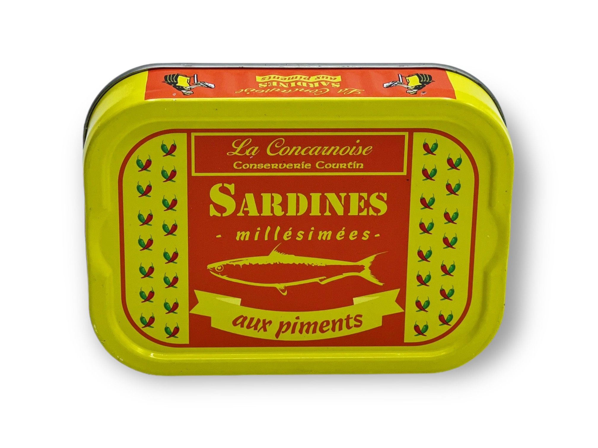 Sardines in olive oil with peppers 115gr - La Concarnoise