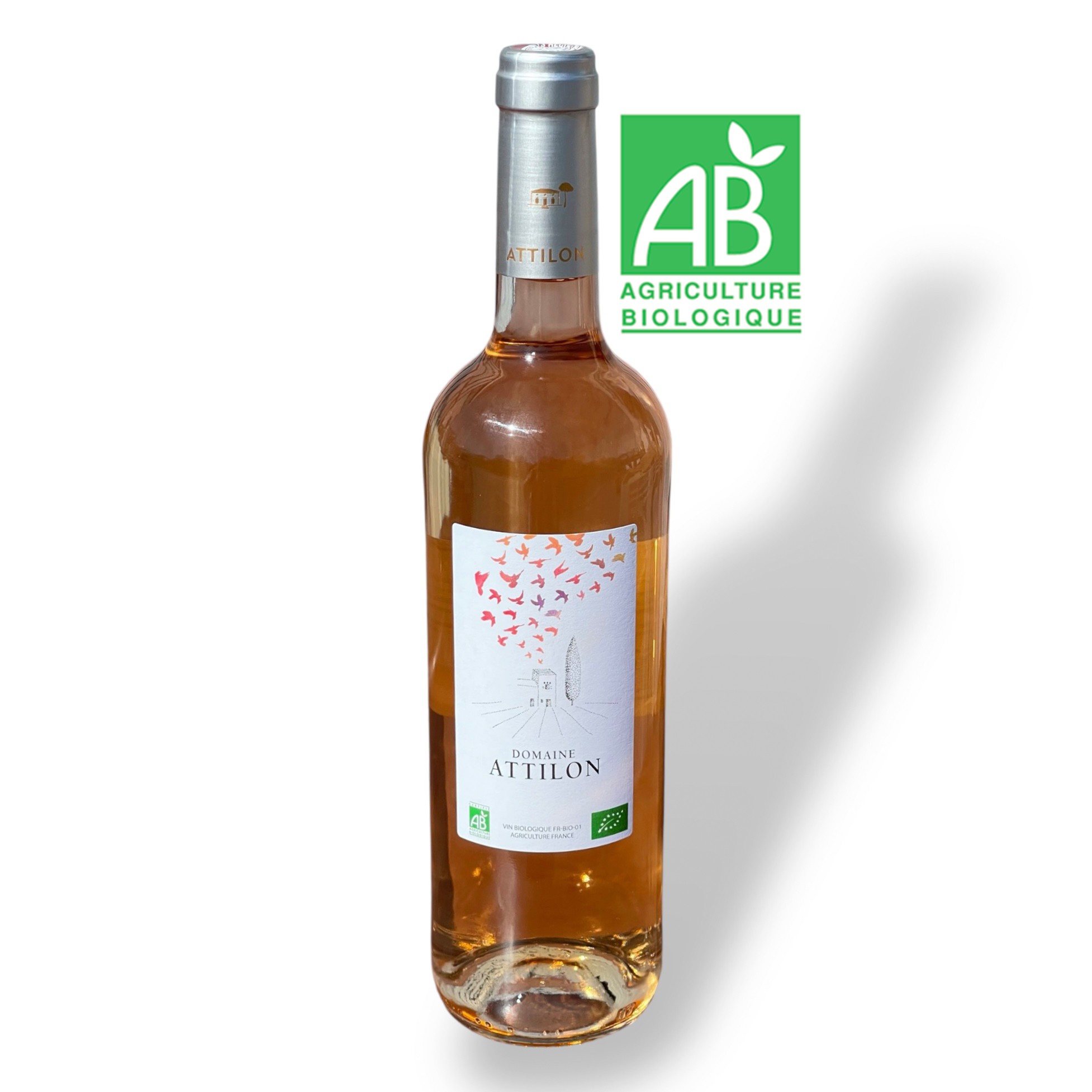 Organic ROSE wine PGI Méditerranée* Allusion 75 cl - ATTILON