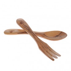 Cutlery in olive wood 17 cm 3 teeth