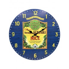 Vintage Nicolas Alziari Nice olive oil clock (diam: 34 cm)