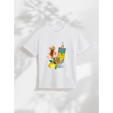 T-SHIRT - KIDS - NICOLAS ALZIARI - CITRUS - WHITE
