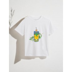 T-SHIRT - KIDS - NICOLAS ALZIARI - OLIVE - WHITE