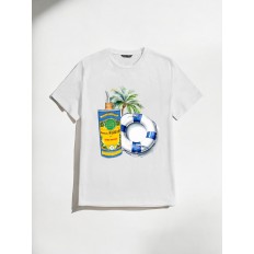 T-SHIRT - MEN- NICOLAS ALZIARI - BUOY - WHITE