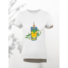 T-SHIRT - WOMEN- NICOLAS ALZIARI - OLIVE - WHITE