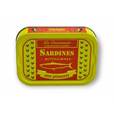Sardines in olive oil with peppers 115gr - La Concarnoise