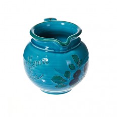 Pichet à eau turquoise  (poterie de Vallauris) 14 cm