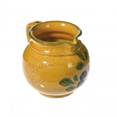 Pichet à eau jaune (poterie de Vallauris) 14 cm