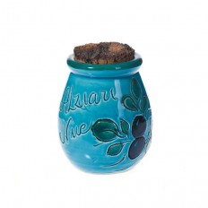Pot à herbes Turquoise 10 cm (poterie de Vallauris)