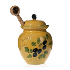 Pot à Olives jaune 20 cm (Poterie de vallauris)