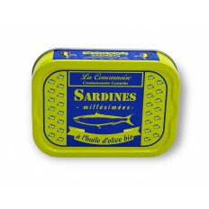 Sardines in organic olive oil 115gr - La Concarnoise