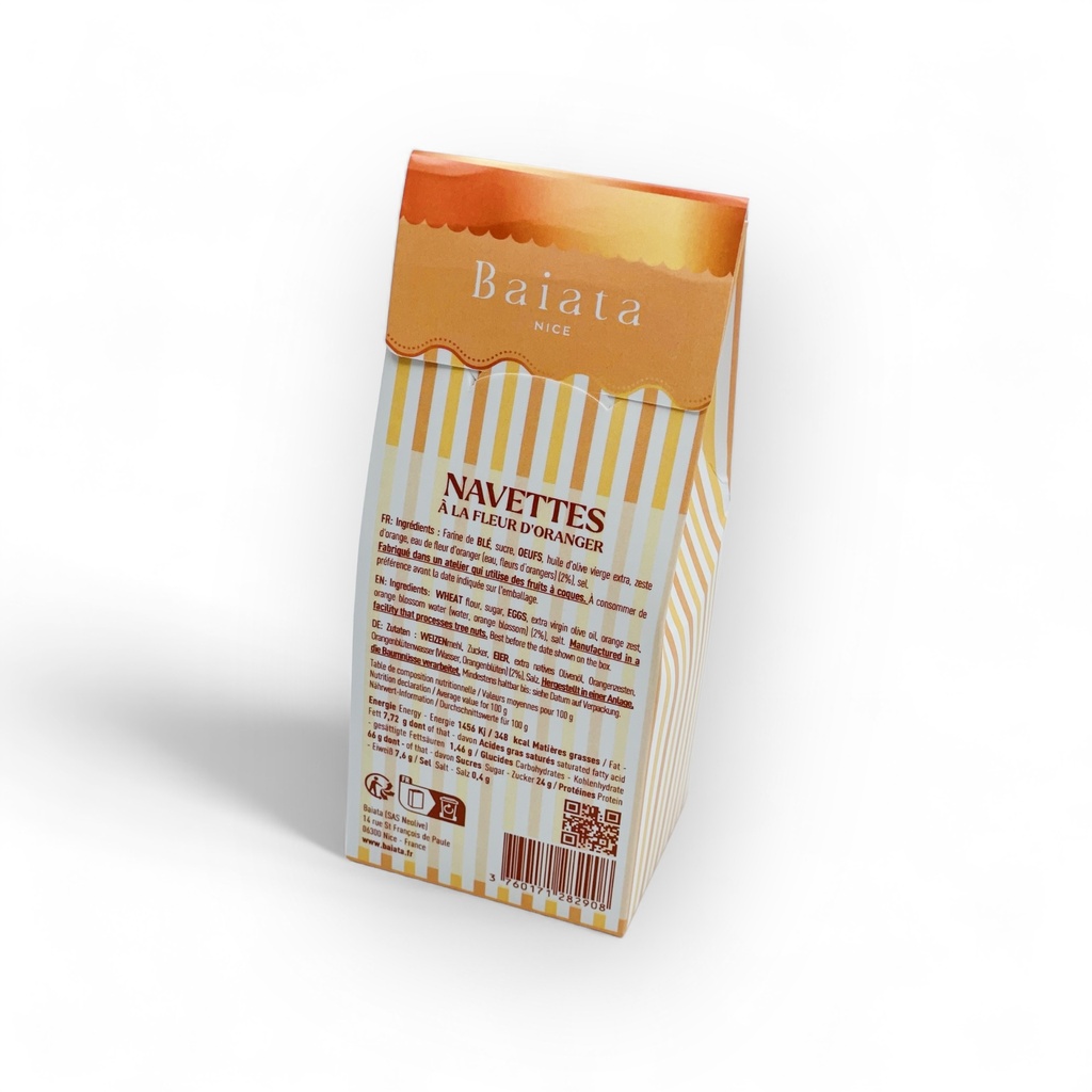 Navettes à la fleur d'Oranger - Boite de 100gr  - Baiata