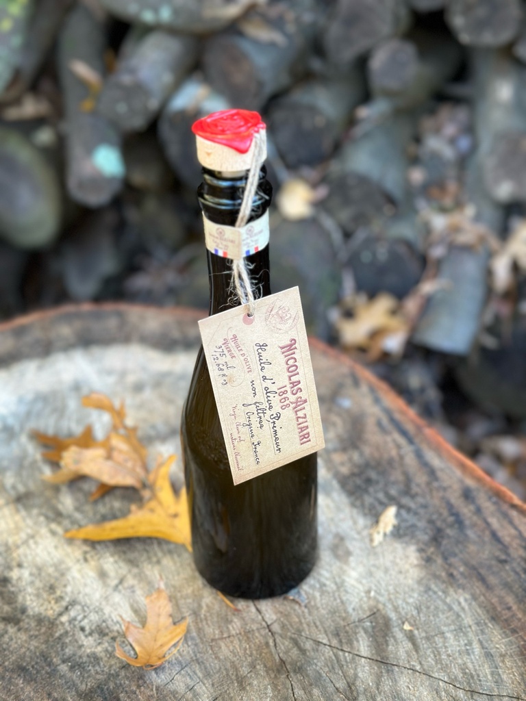 Huile d'olive PRIMEUR non filtrée bouteille 375 ml - Alziari