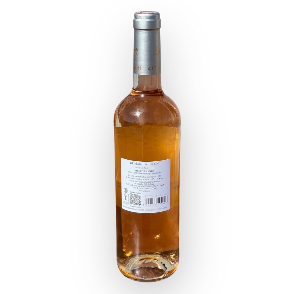 Vin ROSE Bio IGP Méditerranée* Allusion  75 cl - ATTILON 