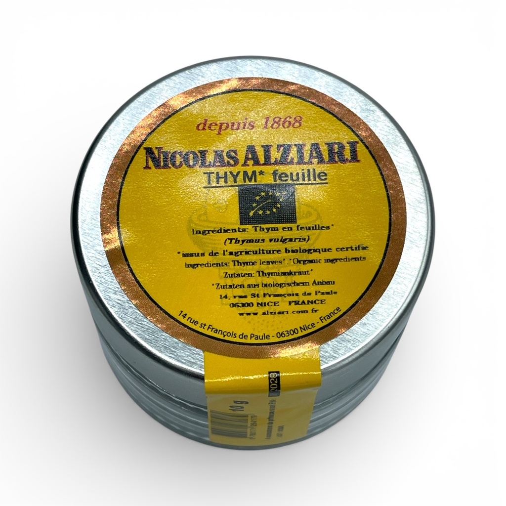 Thym en feuille Bio* pot 10 g - Alziari
