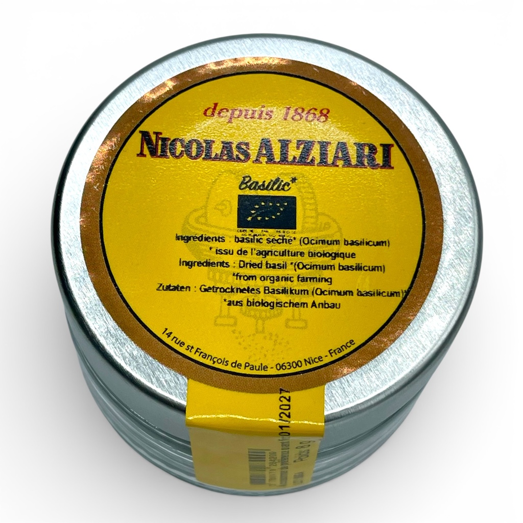 Basilic bio* séché en pot 8g - Alziari