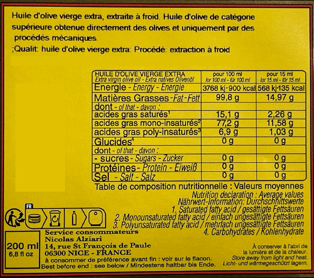 Huile AOP Nyons 200 ml - Alziari