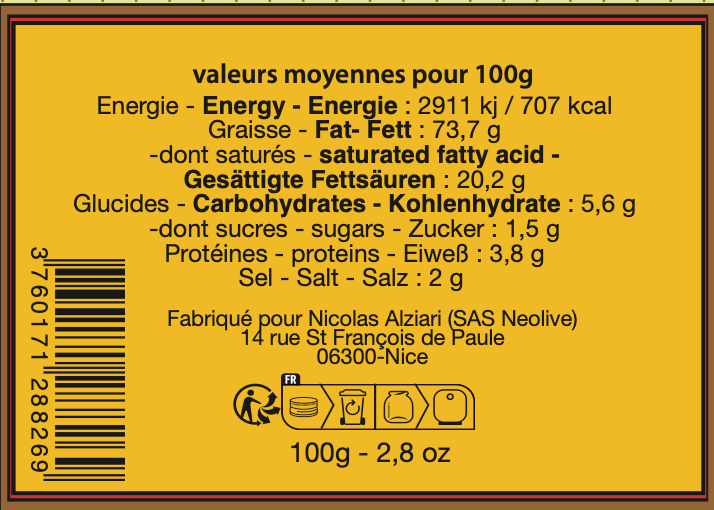 Pot de Pesto 100 g - Alziari