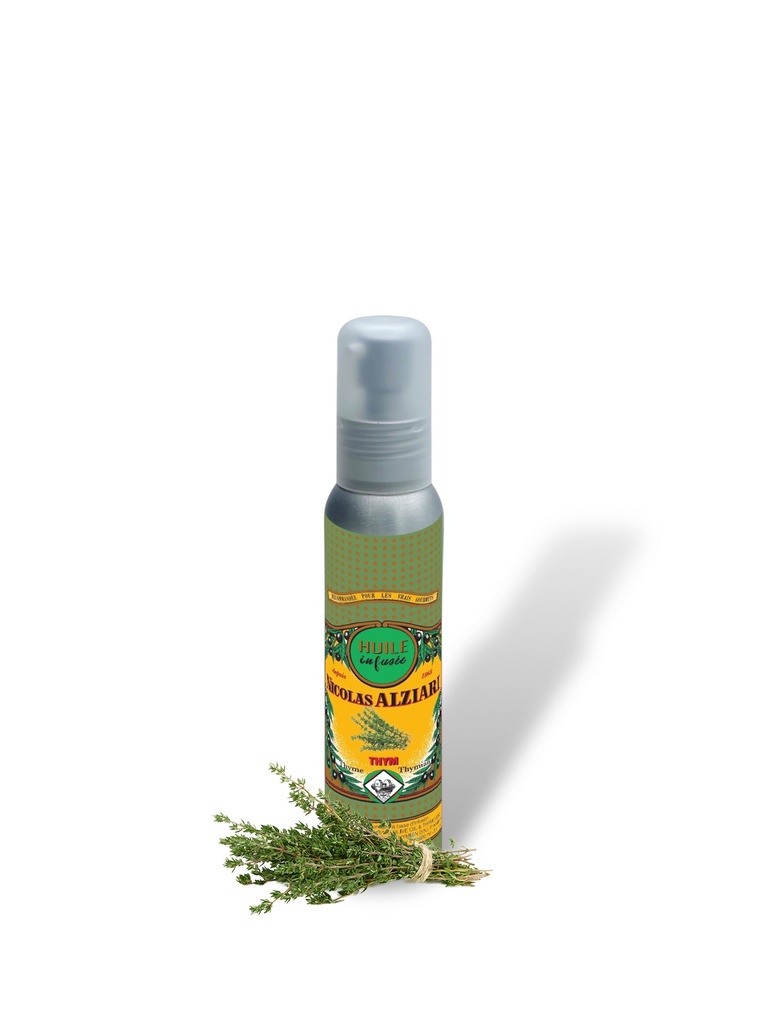 100ml flask pump Olive oil Thym flavored - Alziari