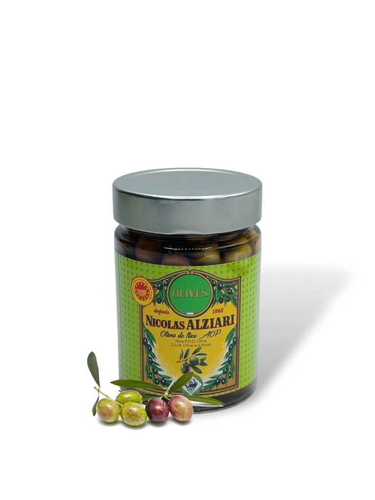 220g jar PDO olives Nice