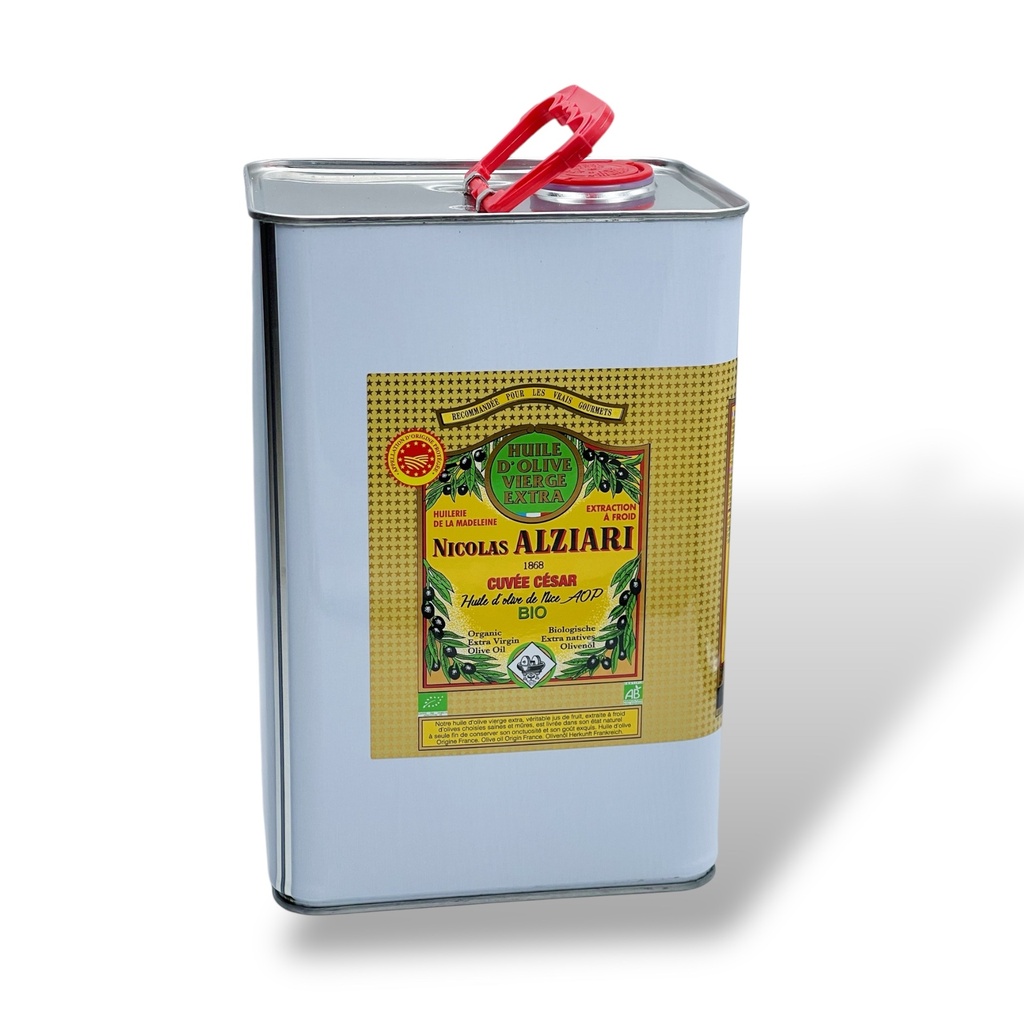5l tin extra virgin olive oil Cuvée César PDO Nice* - Alziari