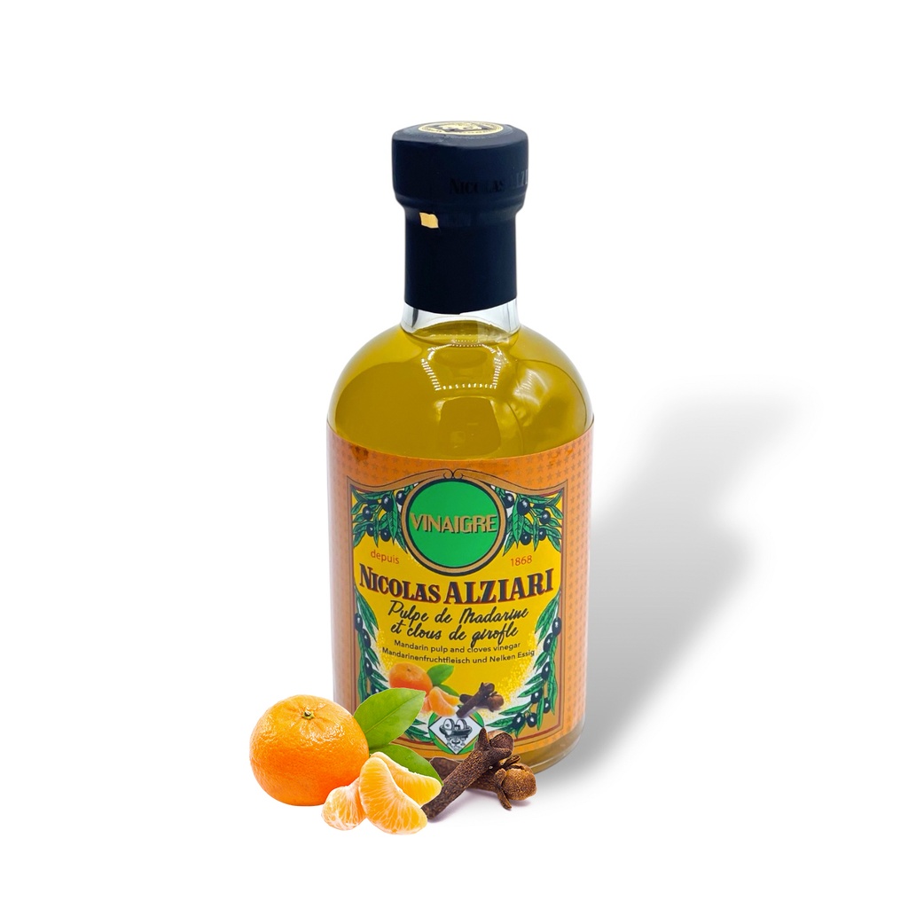 Vinaigre a la pulpe de mandarine et clous de Girofle 200 ml - Alziari