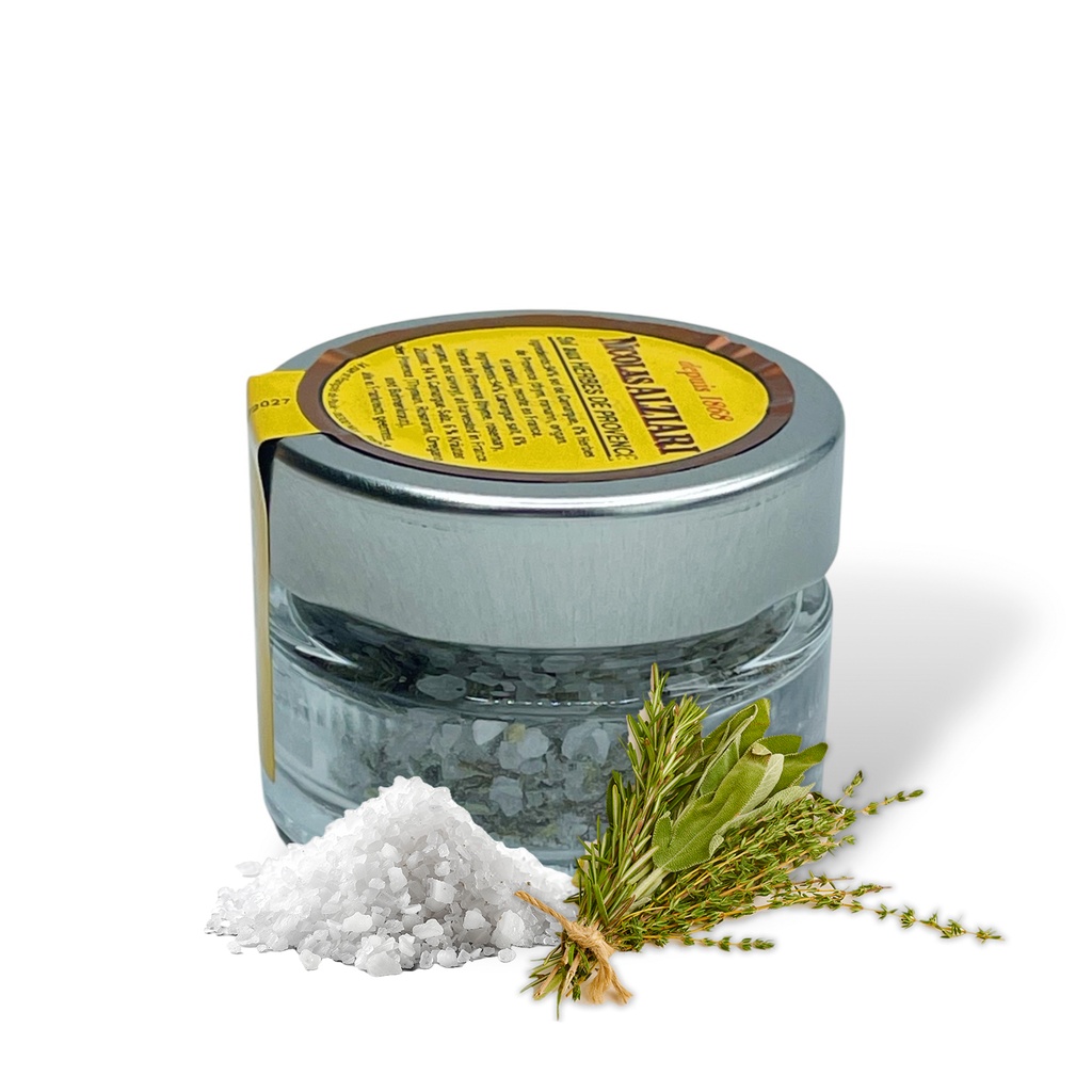 Sel de Camargue aux herbes de provence 6% - pot 50 g - Alziari