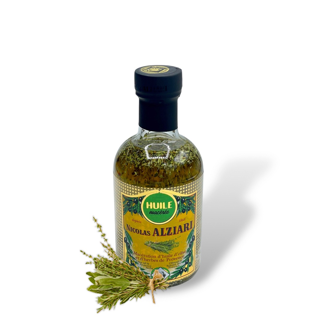 200ml Flasche Olivenöl mit Kräutern der Provence Mazeration - Alziari
