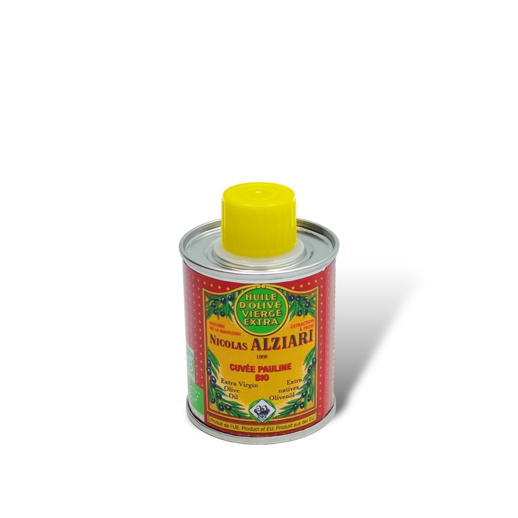 100ml Dose Olivenöl Extra Nativ - Cuvée PAULINE - BIO* - Alziari 
