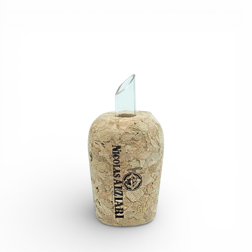 Bouchon verseur liège imprimé Nicolas Alziari pour flacons 200 ml