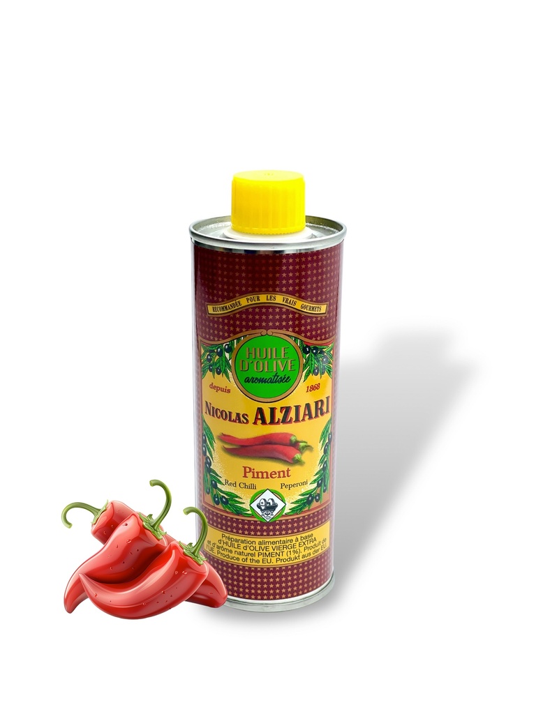 Huile d'olive aromatisee PIMENT 250 ML - Alziari