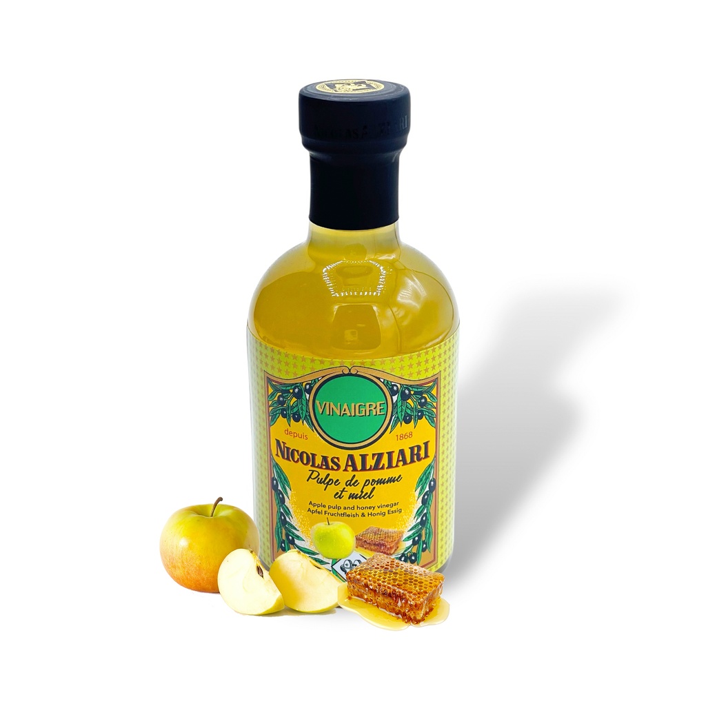 Vinaigre à la pulpe de Pomme et miel 200 ml - Alziari