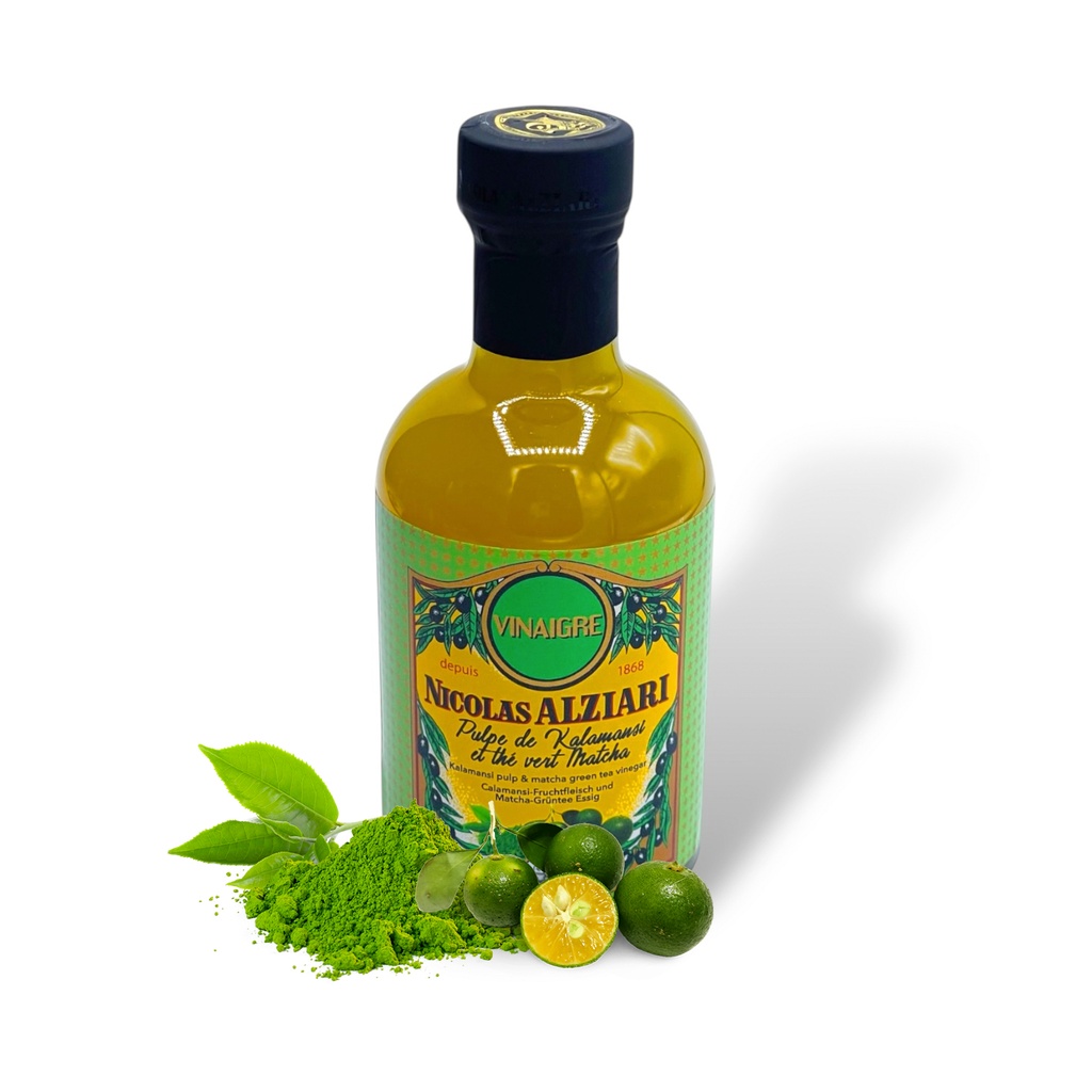 Vinaigre à la pulpe de Kalamansi et The vert matcha 200 ml - Alziari