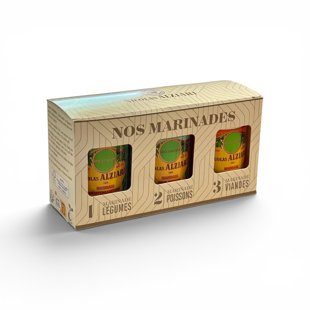 Box "Nos marinades" 3 x 100ml tin