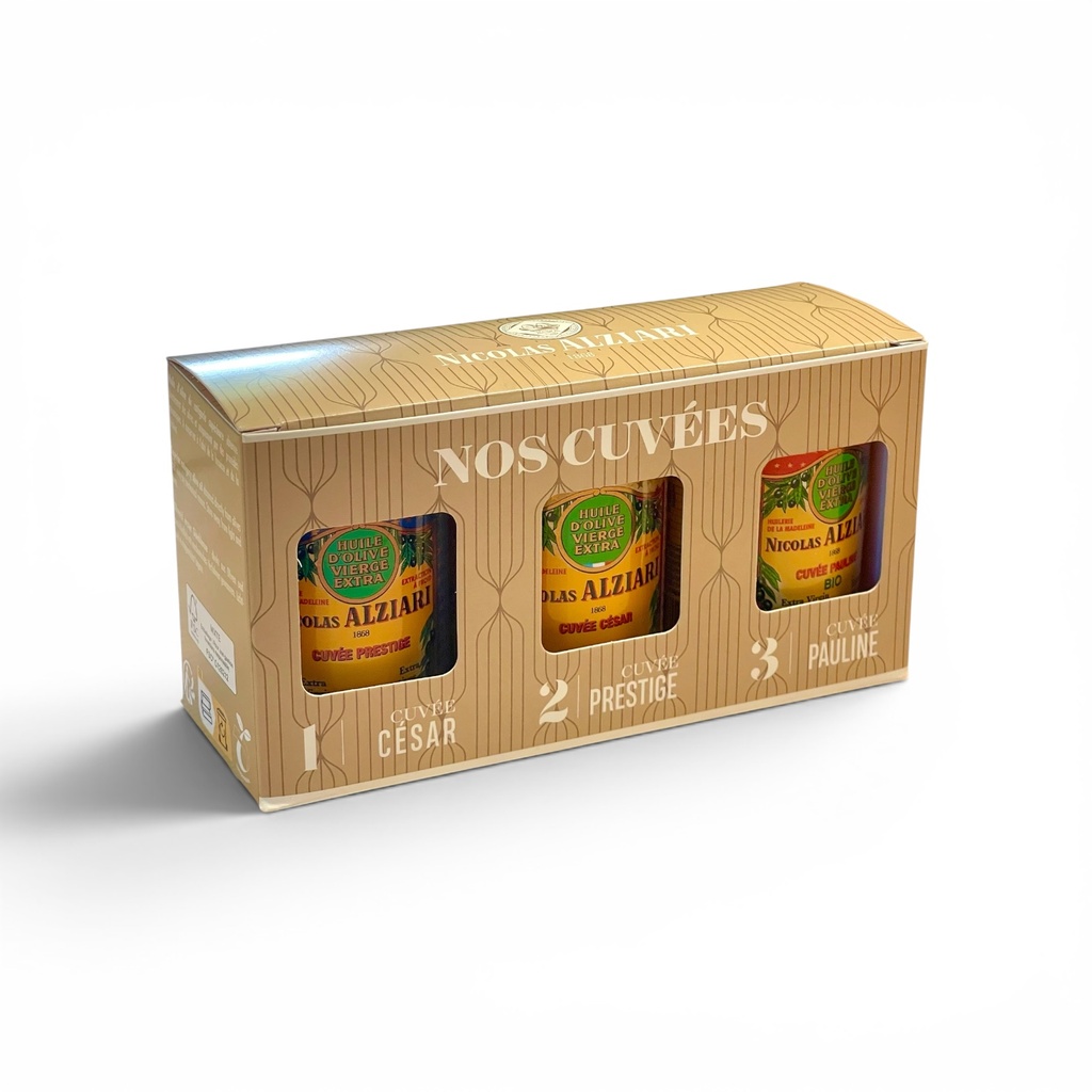 Coffret “NOS CUVEES” 3 X 100 ml Bidon - Alziari