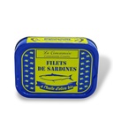 115g tin FILETS of sardines 1/6 in olive oil - Courtin