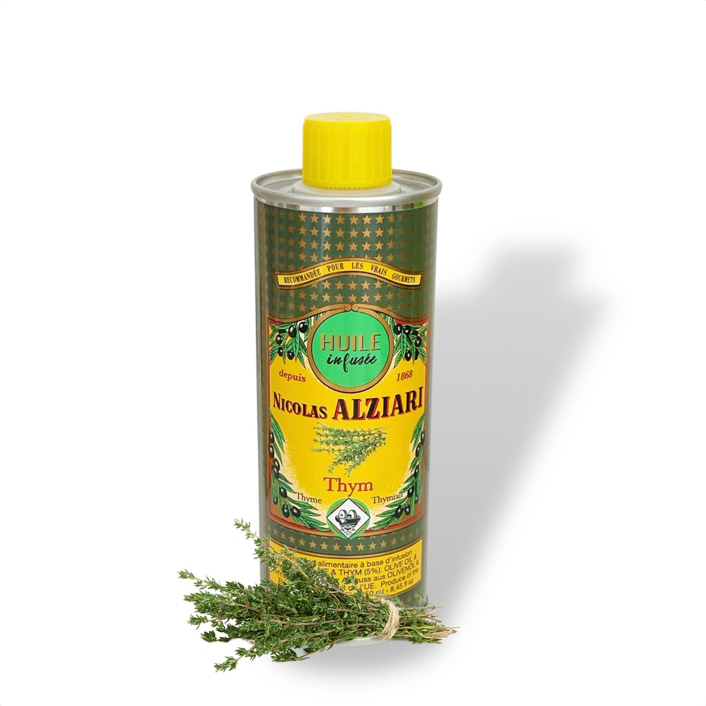 Huile d'olive infusée au THYM Frais 250 ML - Alziari