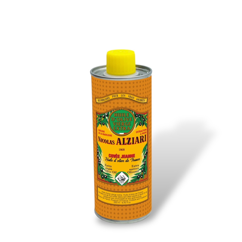 Bidon 250 ml huile d'olive cuvée JEANNE - Alziari 