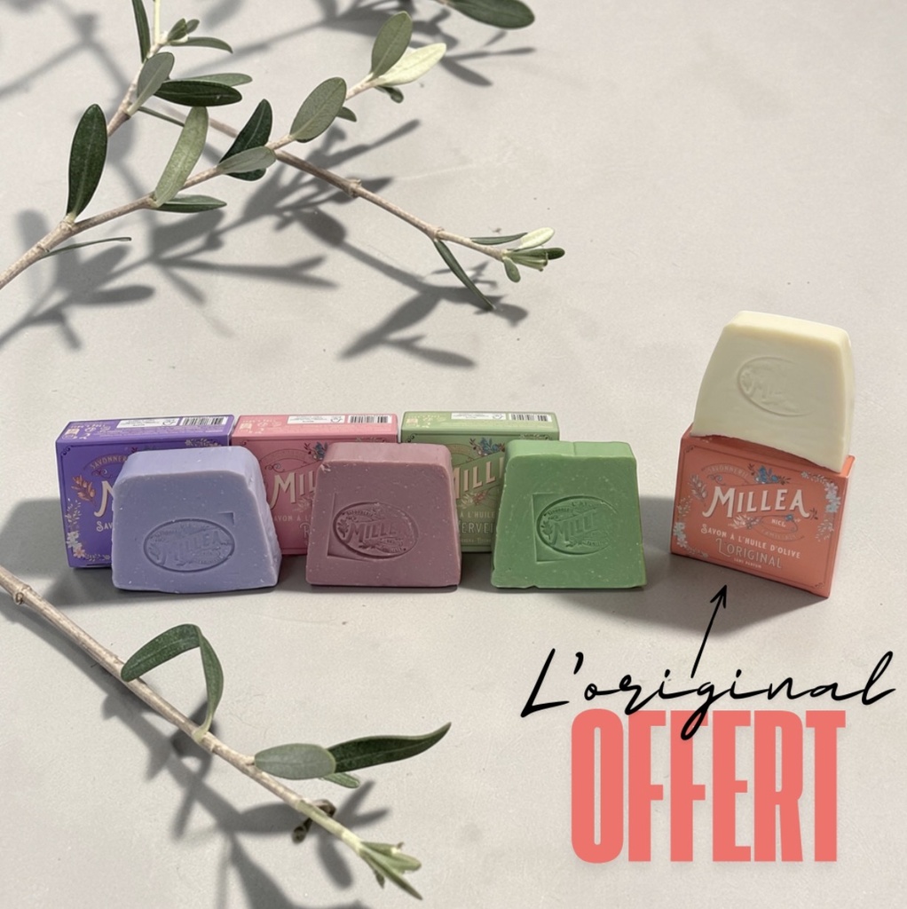 Pack 3 savons + 1 savon Original offert - Millea