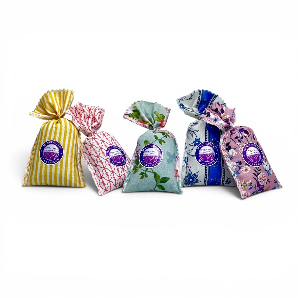 Sachet individuel fleurs de lavande et lavandin de France 18 gr - Tissu Provençal