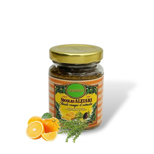 [1445] 80g Glas Olivade mit Orange und Kräutern - Alziari